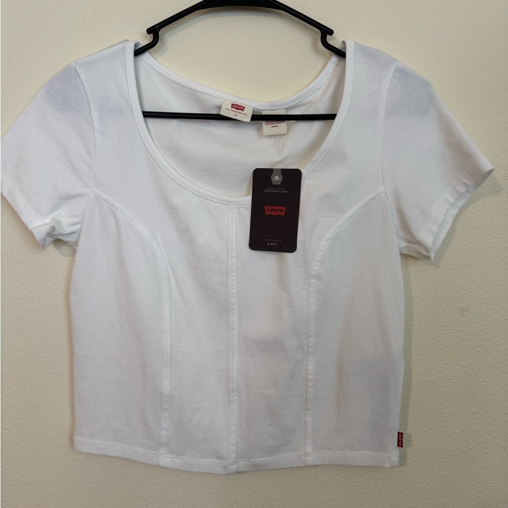 Levi's Classic White Crop Top